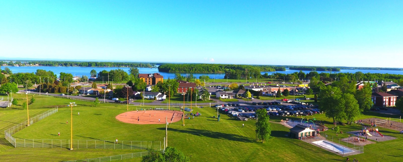 Drone Photo of Long Sault