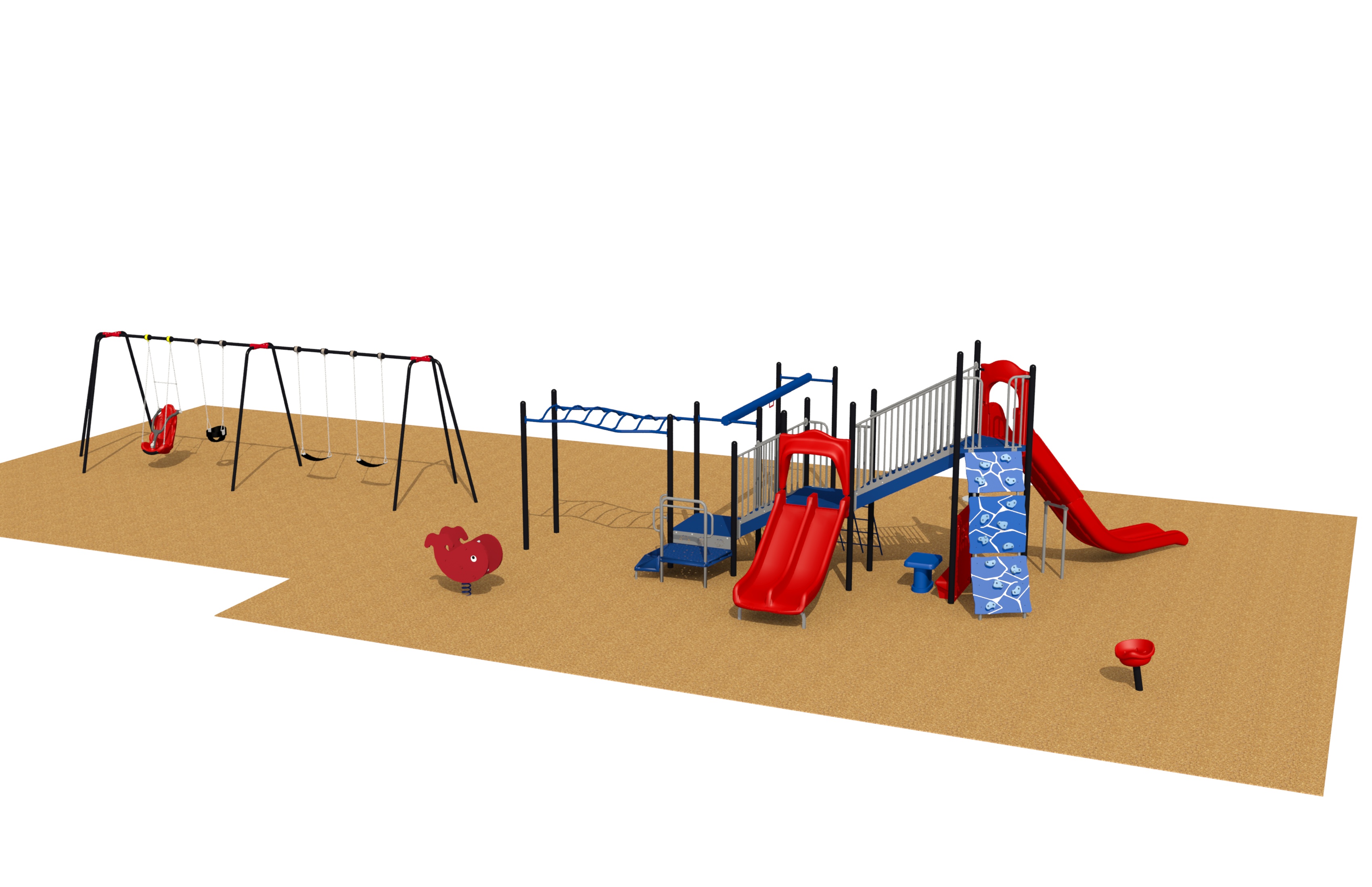 Moulinette Island Park Play Structure Rendering