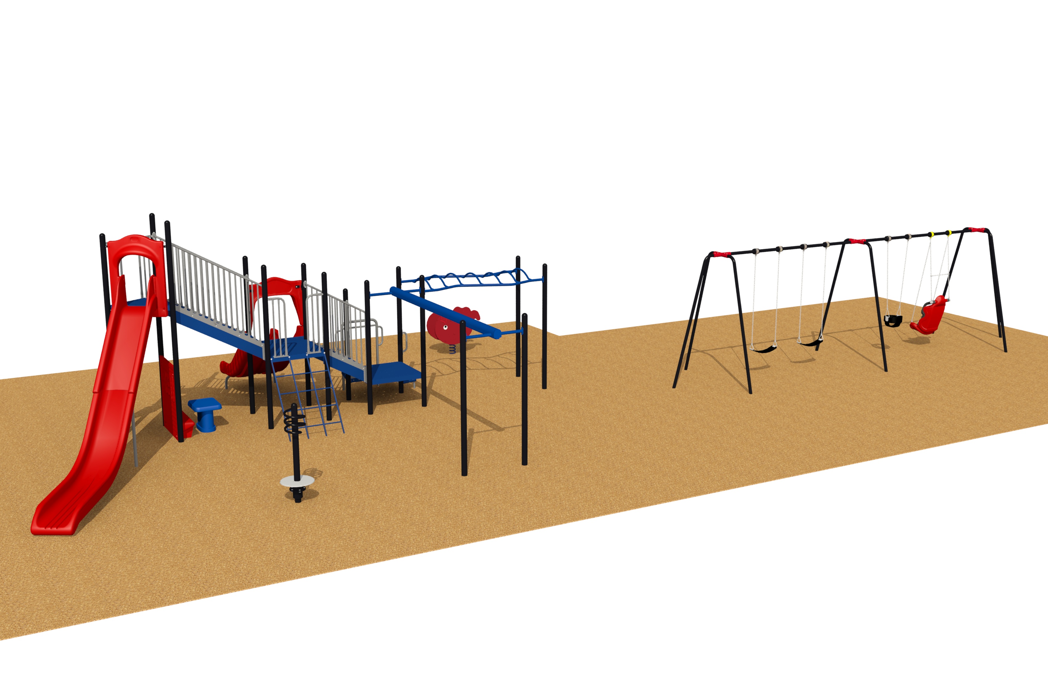 Moulinette Island Park Play Structure Rendering