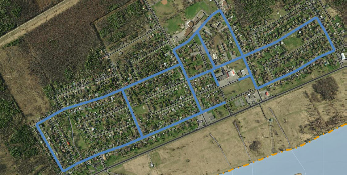map of winter maintained sidewalks in ingleside