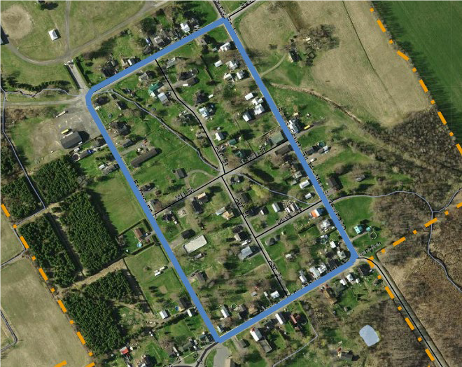 map of winter maintained sidewalks in Newington