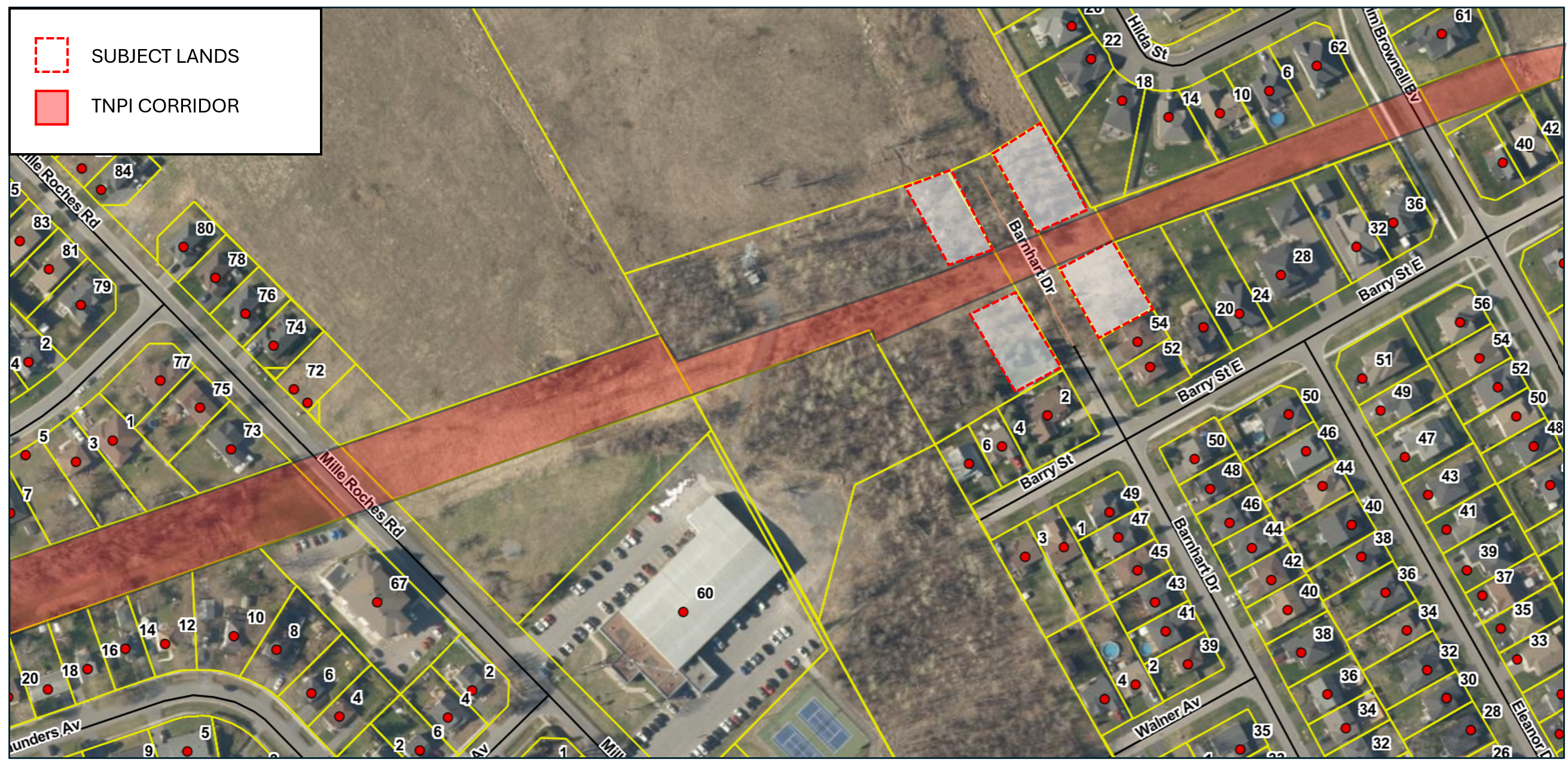 Map indicating subject lands